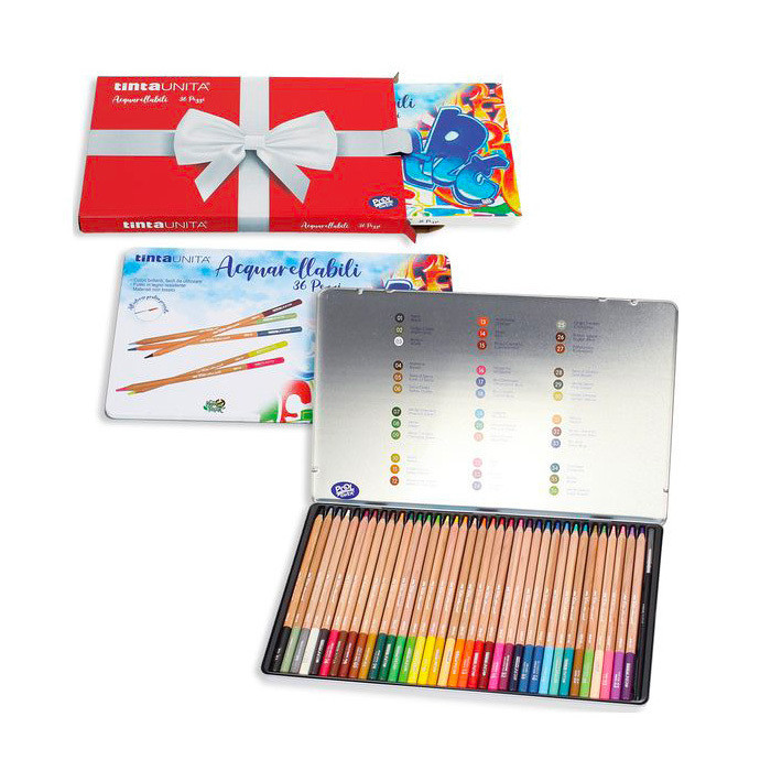 PASTELLI ACQUERELLABILI TINTA UNITA 36 PEZZI