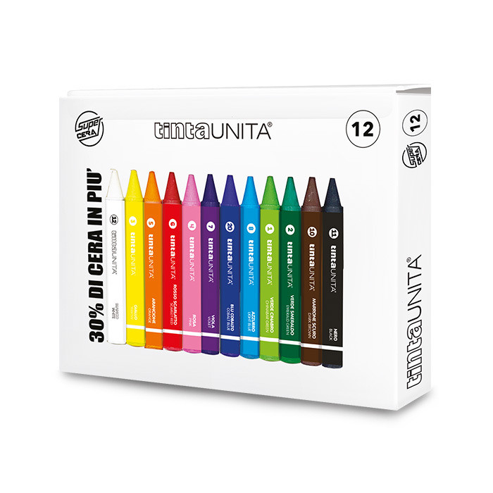 PASTELLI CERA GIGA T.UNITA 12PZ