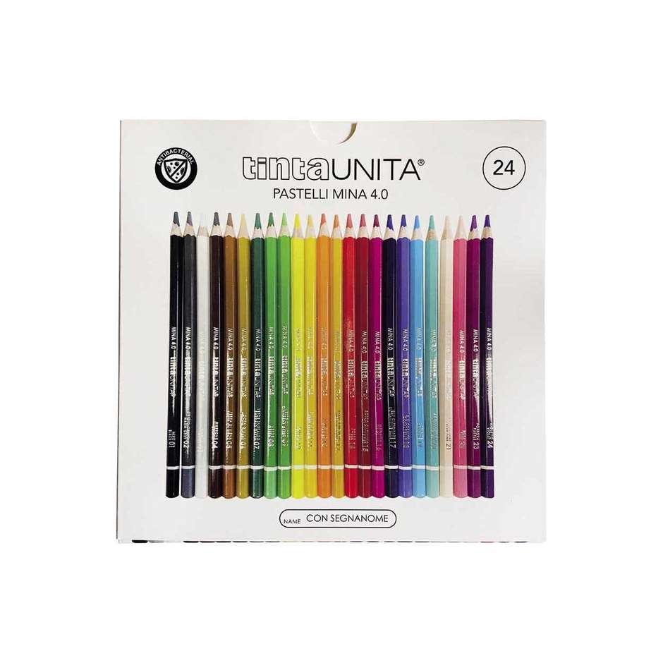 PASTELLI TINTA UNITA 4 MM 24 PEZZI