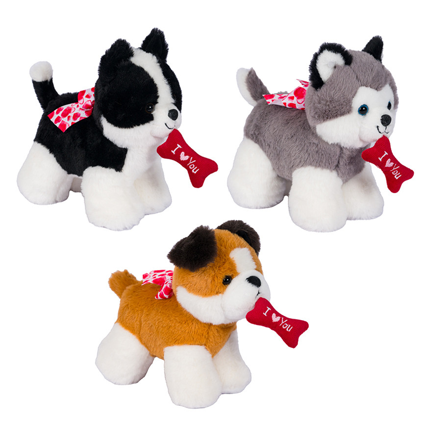 PELUCHE CAGNOLINI CON OSSO H20CM ASSORTITI