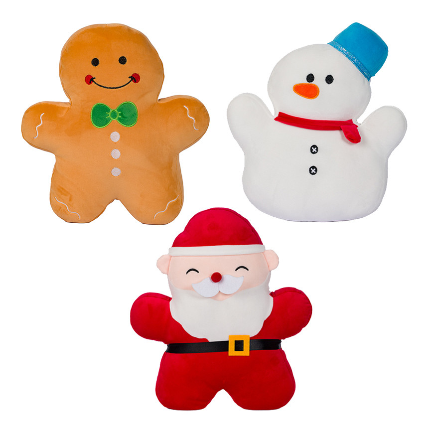 PELUCHE CUSCINI NATALE 38CM 3COL.29999