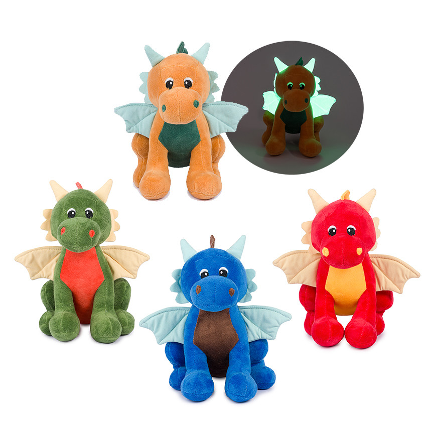 PELUCHE DRAGHI GLOW IN THE DARK 23CM 4COL.25746