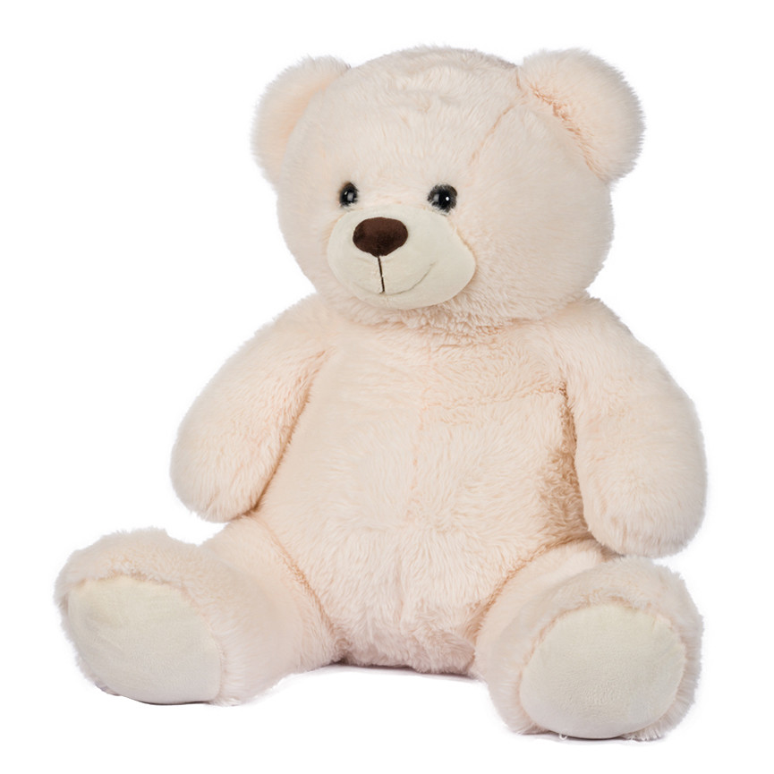 PELUCHE ORSO SEDUTO BIANCO 55CM PELO MORBIDO 29883