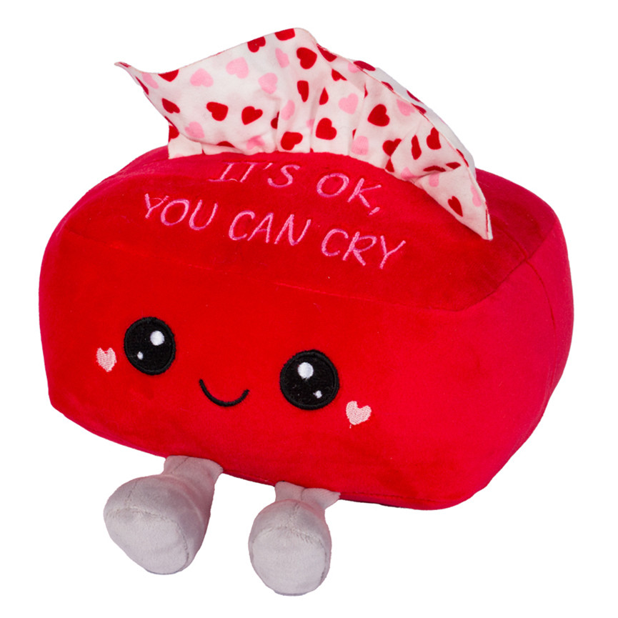 PELUCHE SCATOLA FAZZOLETTI CON FRASE 18CM 22790