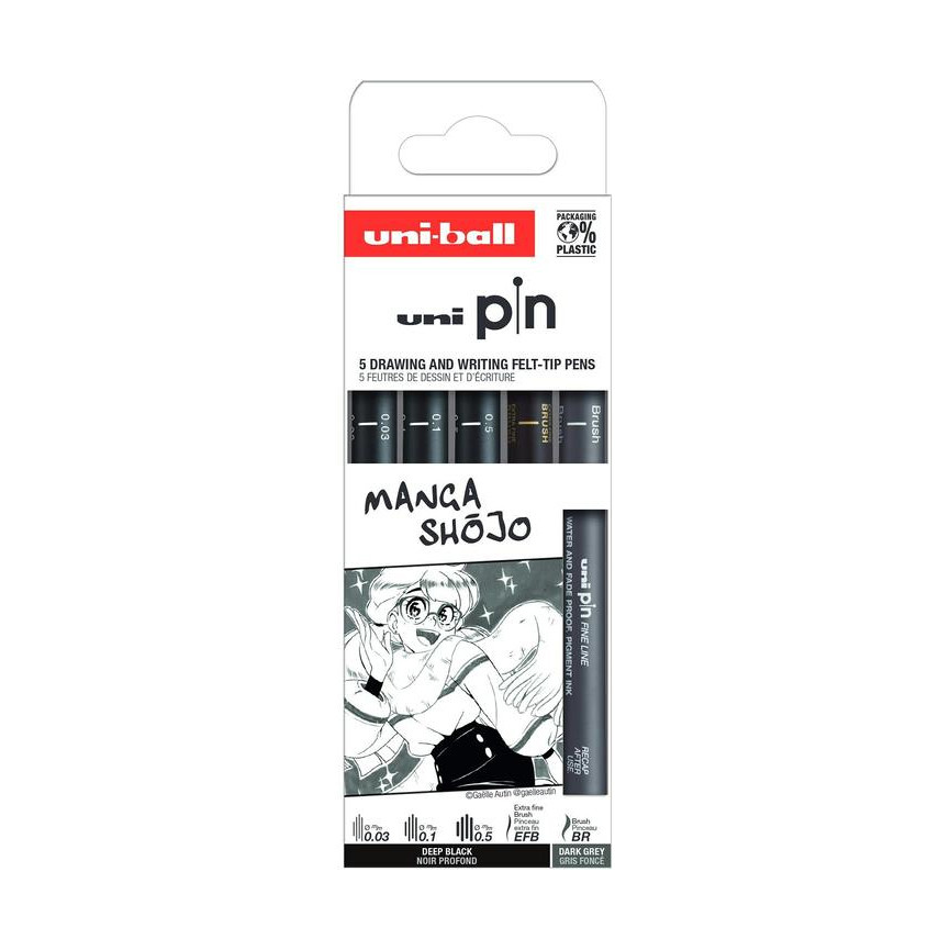 PENN.FINELINER PIN MANGA SHOJO 5PZ ASS. MPINASP016