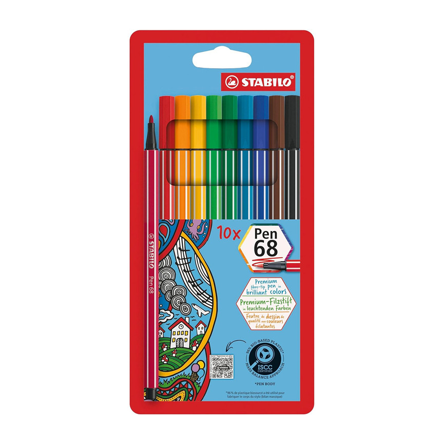 PENNARELLI 6810PL STABILO PEN 10 COLORI CLASSICI