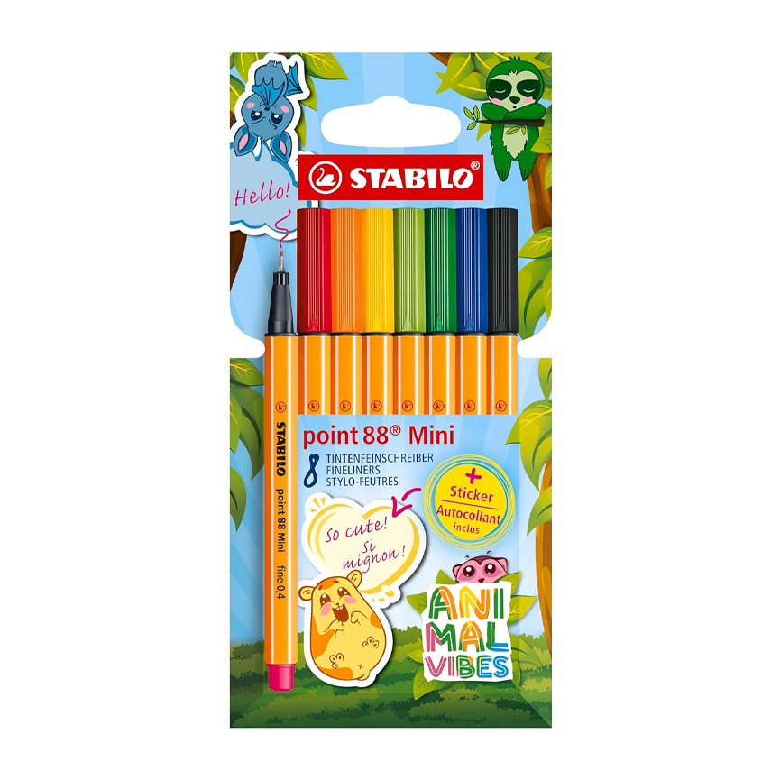 PENNARELLI 88 STABILO POINT MINI 8PZ+STICKER