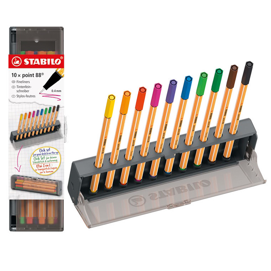 PENNARELLI 8810-5 STABILO POINT CLICK SET 10PZ