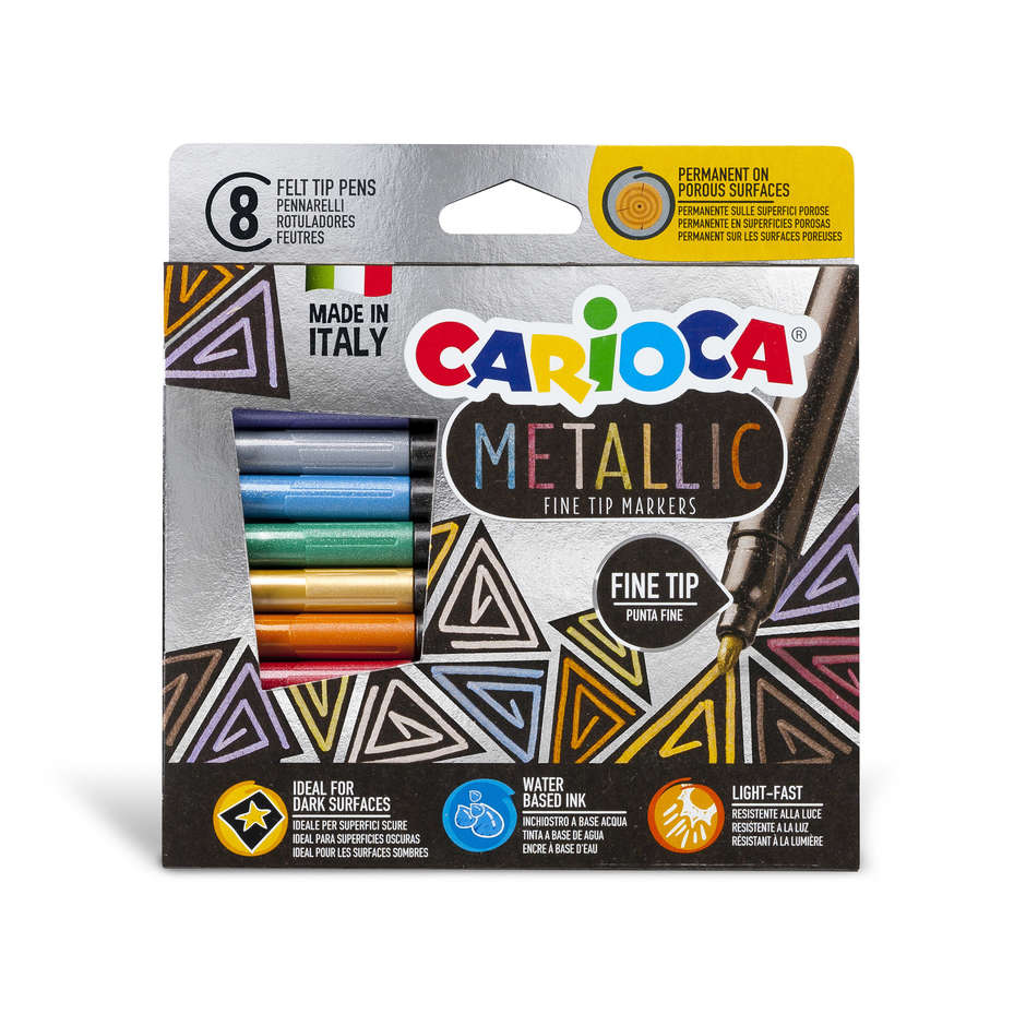 PENNARELLI CARIOCA METALLIC FINE 8PZ 43162