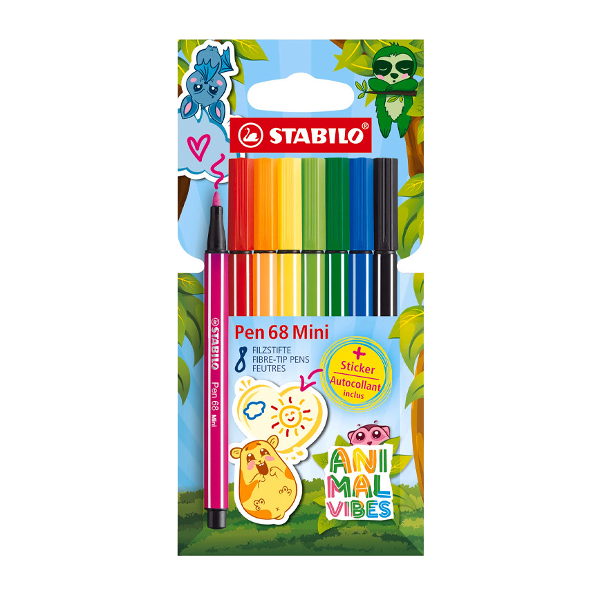 PENNARELLI MINI 8 COLORI + STICKERS