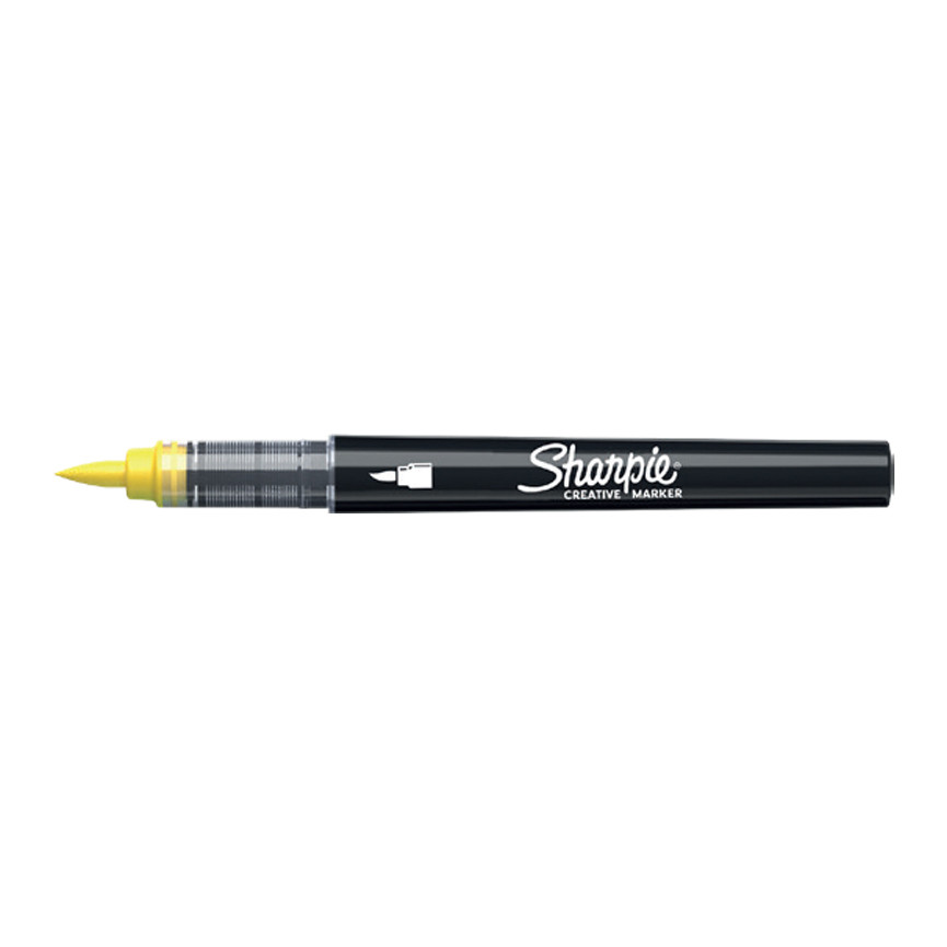 PENNARELLI SHARPIE ACRILICO PUNTA PENNELLO GIALLO