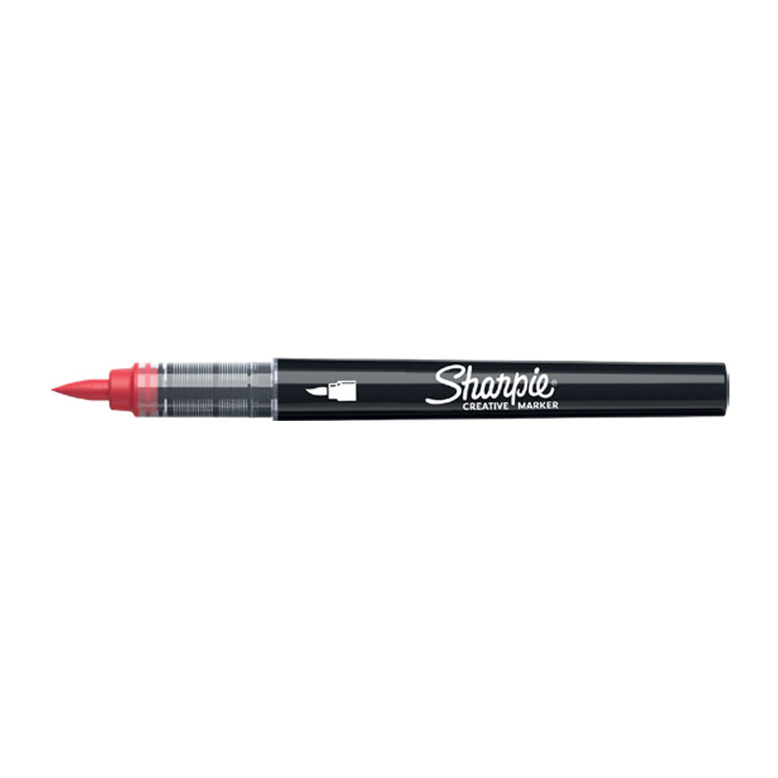 PENNARELLI SHARPIE ACRILICO PUNTA PENNELLO ROSSO