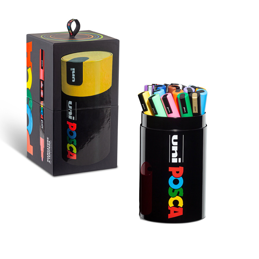 PENNARELLI UNI POSCA M-PC5M GIFT BOX GIALLO