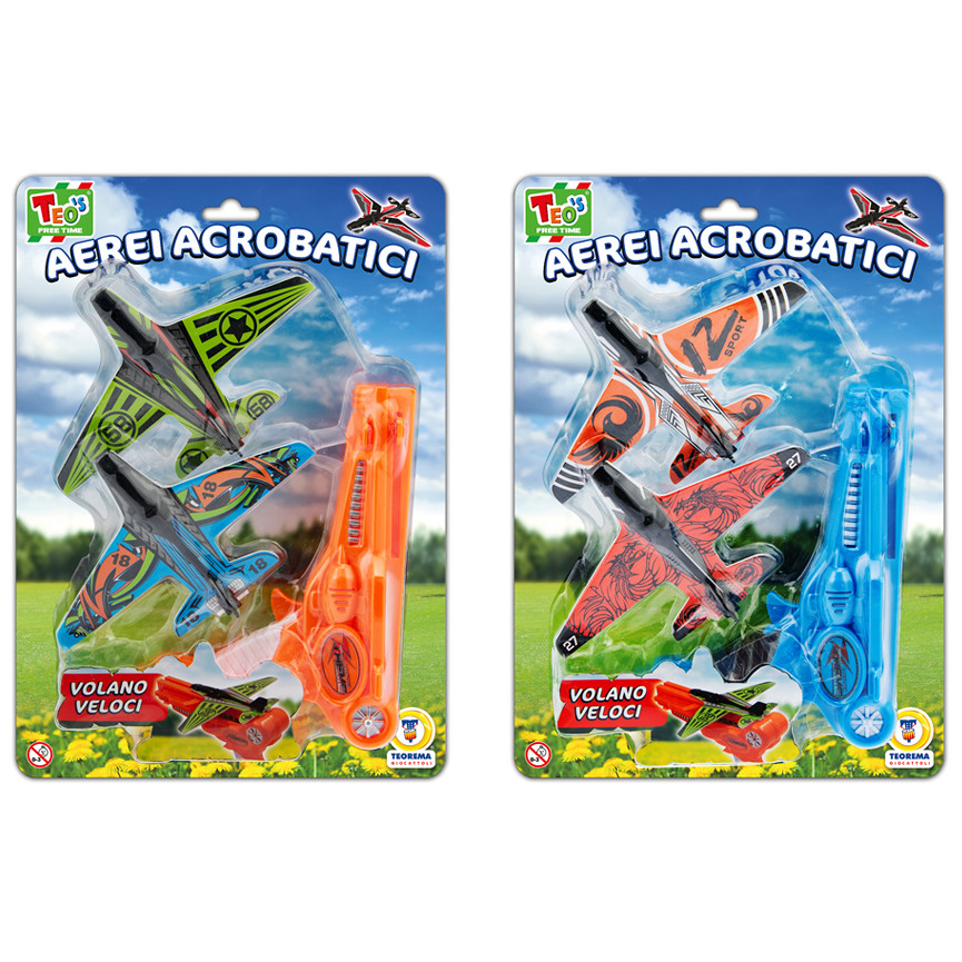 PISTOLA LANCIA AEROPLANI 2PZ 2 COLORI 67214