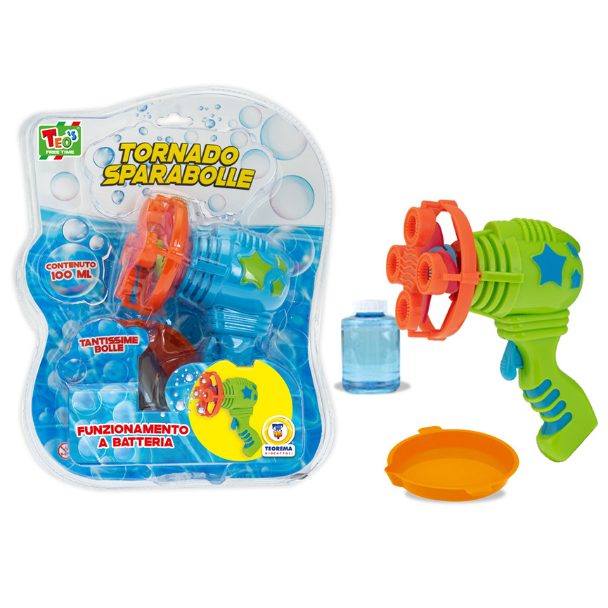 PISTOLA SPARABOLLE DI SAPONE A BATTERIA 67188