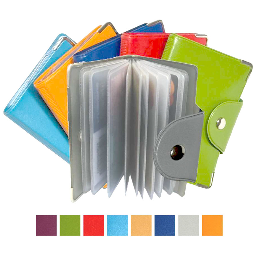 PORTA CARD SIMILPELLE 20SCOMP. C/BOTT. 1021LC