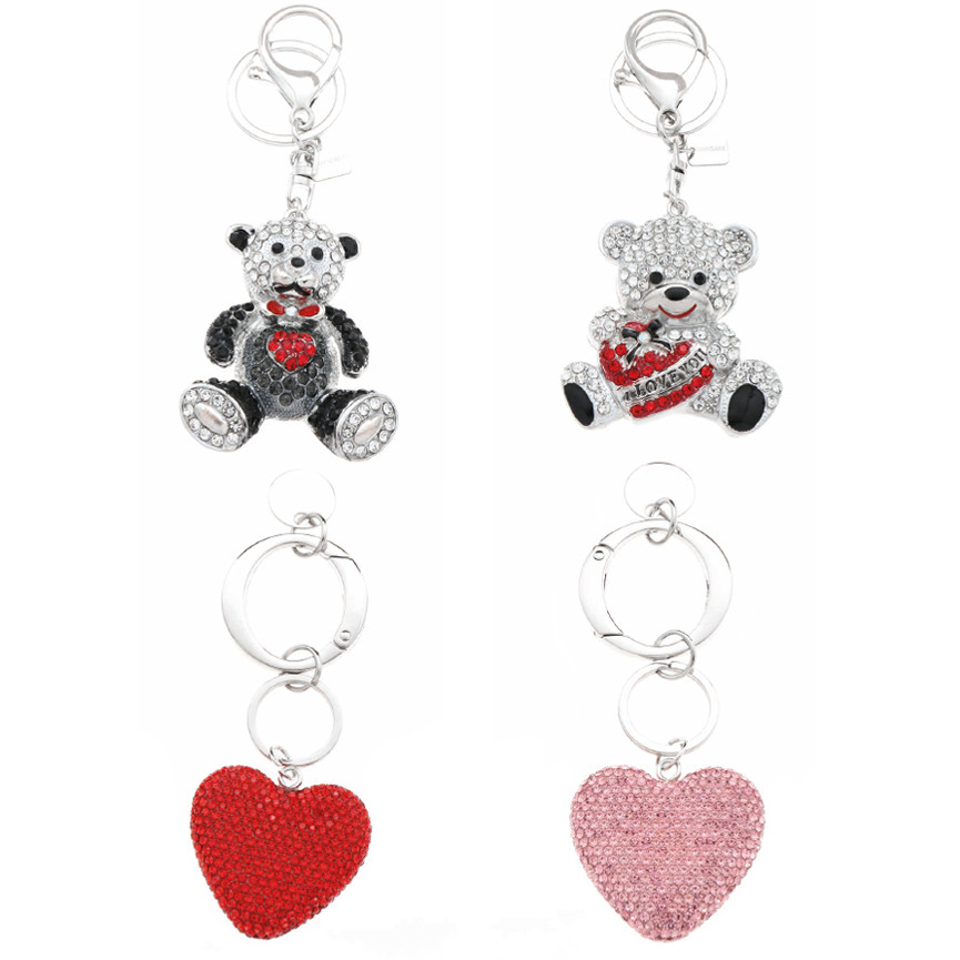 PORTACHIAVI DONNA NAAR3423 STRASS 3COL.