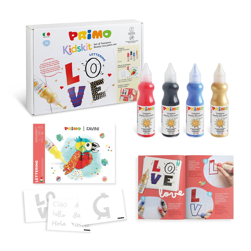 PRIMO KIDSKIT LETTERING SET TEMPERA READY MIX