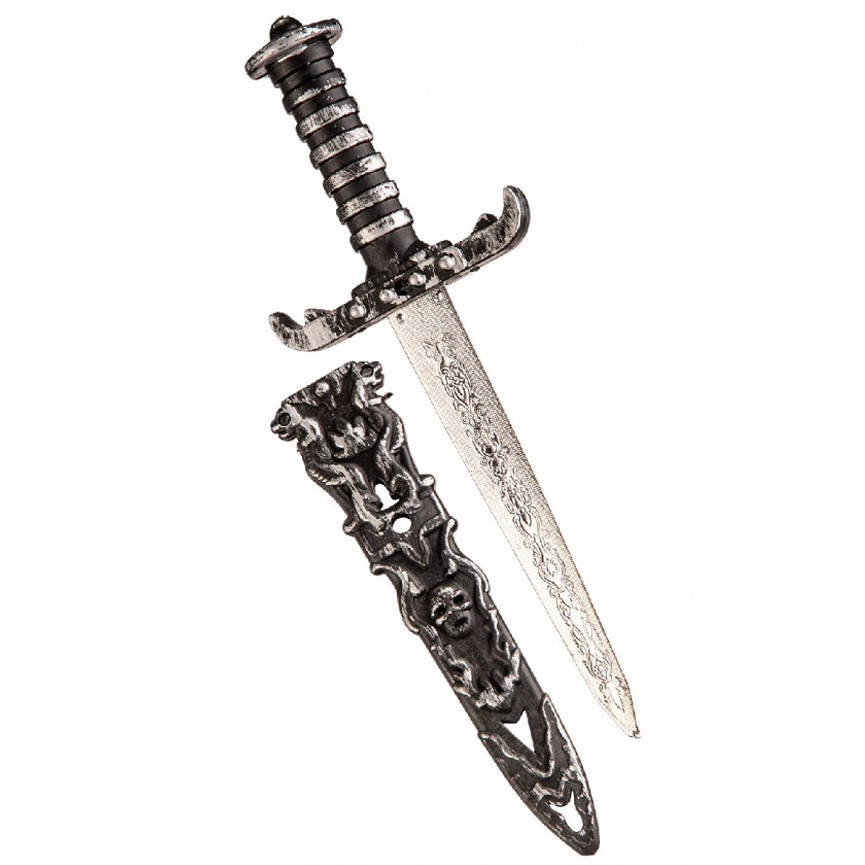 PUGNALE CON FODERO GRIGIO 24CM 09844