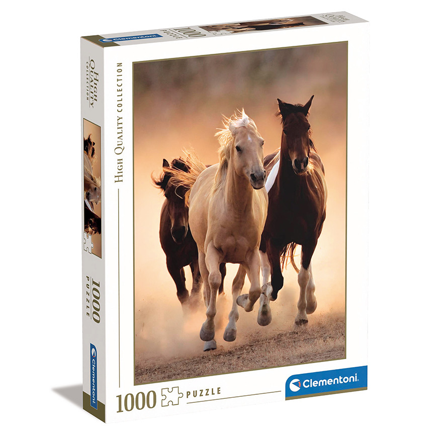 PUZZLE CLEM 1000PZ HQC RUNNING HORSES 39168