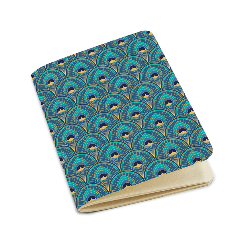 QUADERNO A6 ART DECO' PEACOCK BIANCO