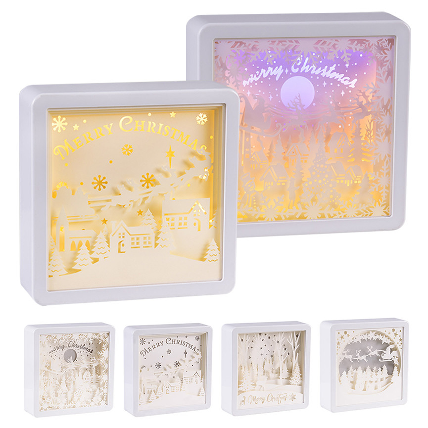 QUADRATO C/LUCI EFFETTO 3D 16XH16 4ASS.71452
