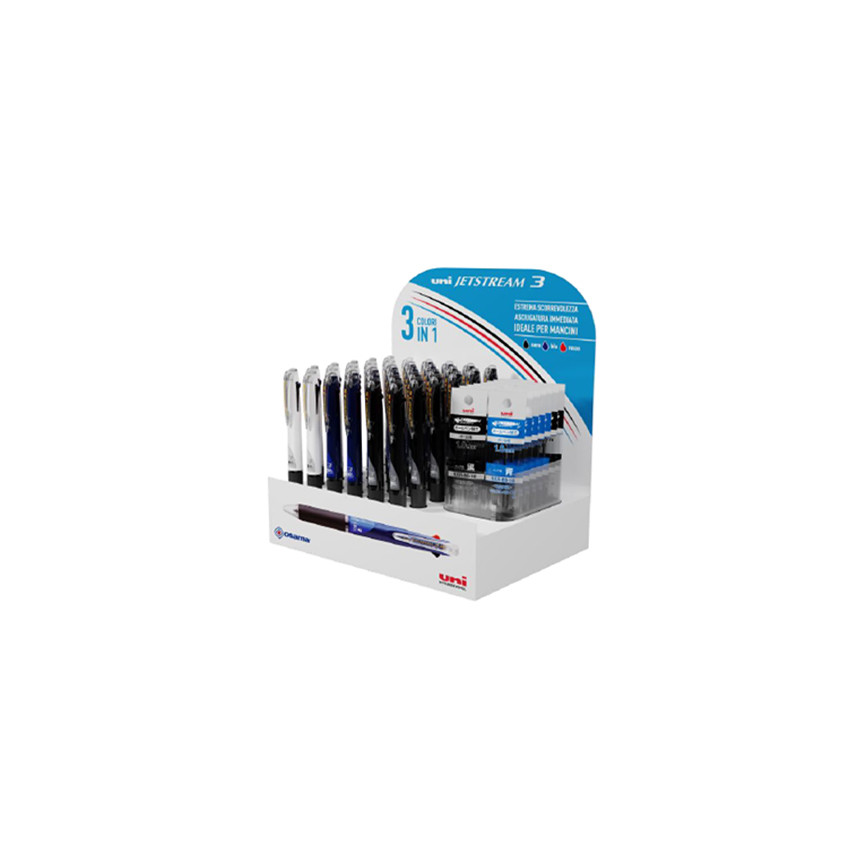 ROLLER JETSTREAM 3 A SCATTO 3 COLORI 30PZ+15REFILL