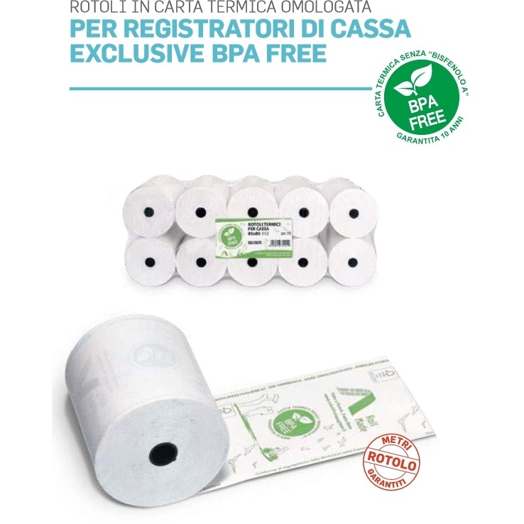 ROTOLI OMOLOGATI 57X60 CON DATA DI SCADENZA 10PZ
