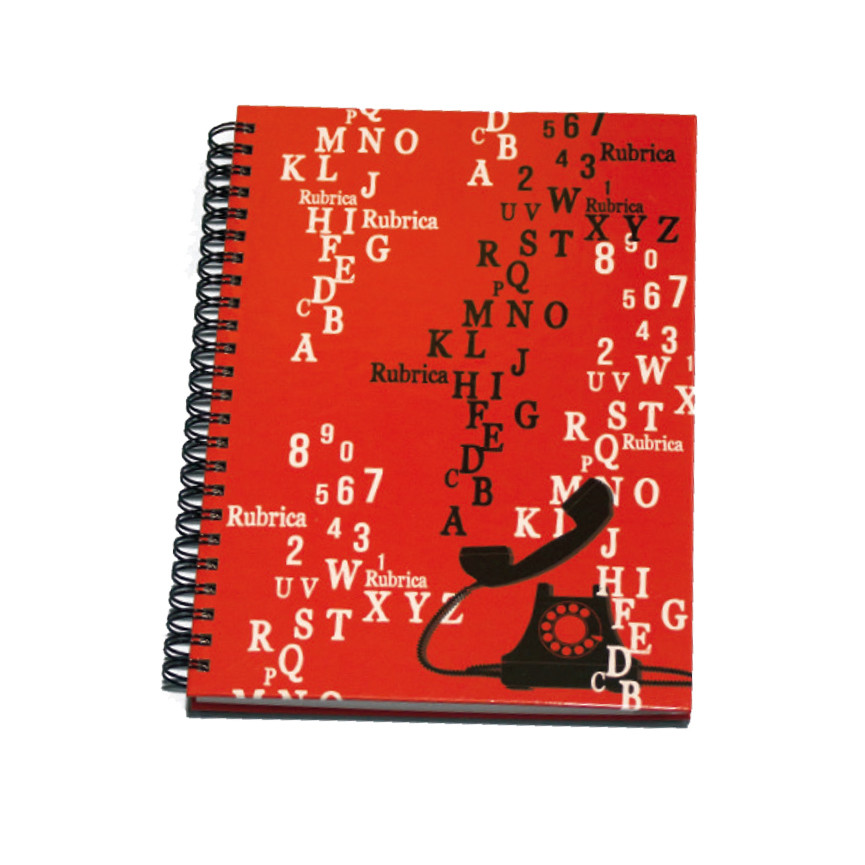 RUBRICA TEL.A6 ROSSO 48FG SPIR 81.02.02.B