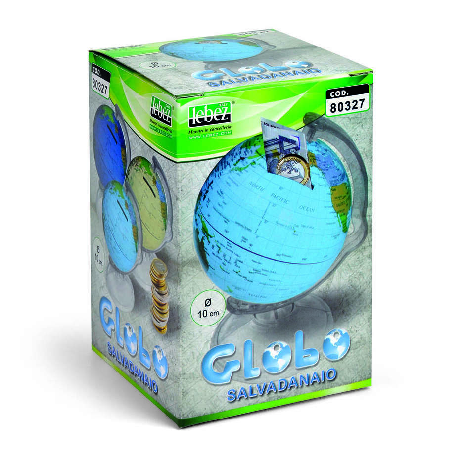 SALVADANAIO GLOBO 10CM 80327
