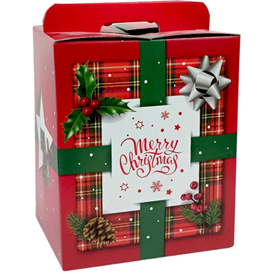 SCATOLA NATALE PER PANETTONE 28XH34+20,5CM