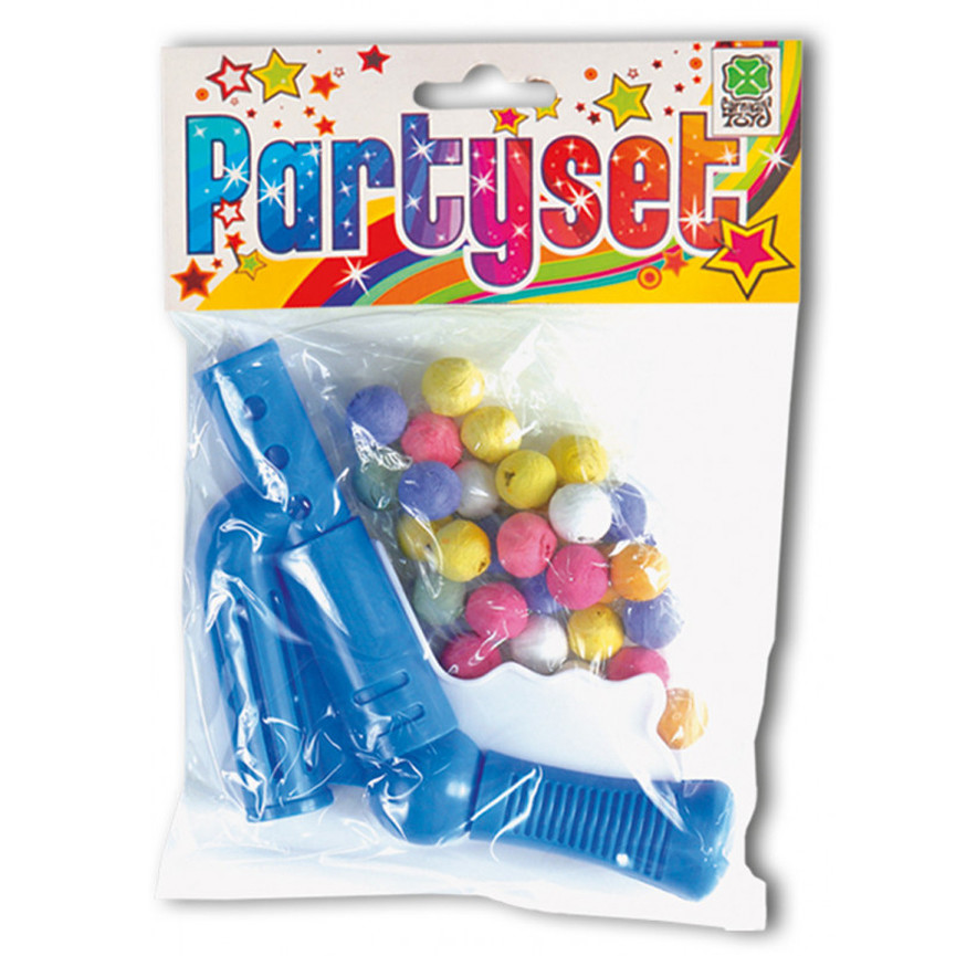 SET 30 PALLINE CARTA CON PISTOLA 04414