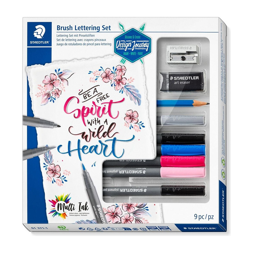 SET BRUSH LETTERING 9PZ 613711