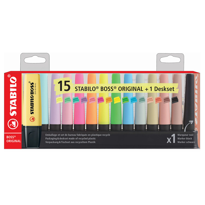 SET SCRIVANIA F60915 EVID.STABILO BOSS 14+1 NERO