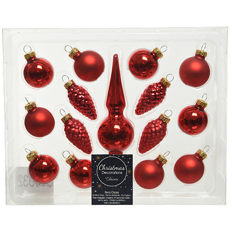 SF.VETRO UNITE SET.14PZ D3+PUNTALE ROSSO 010032