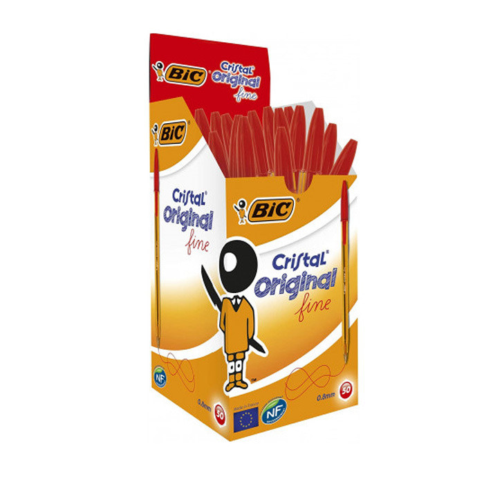 SFERA BIC CRIST.50PZ ROSSO PUNTA FINE (EX ORANGE)