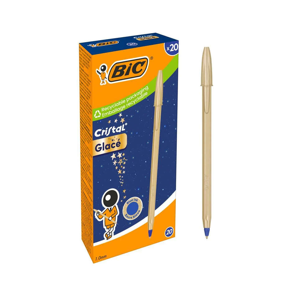 SFERA BIC CRISTAL GLACE ORO INK BLU 20PZ