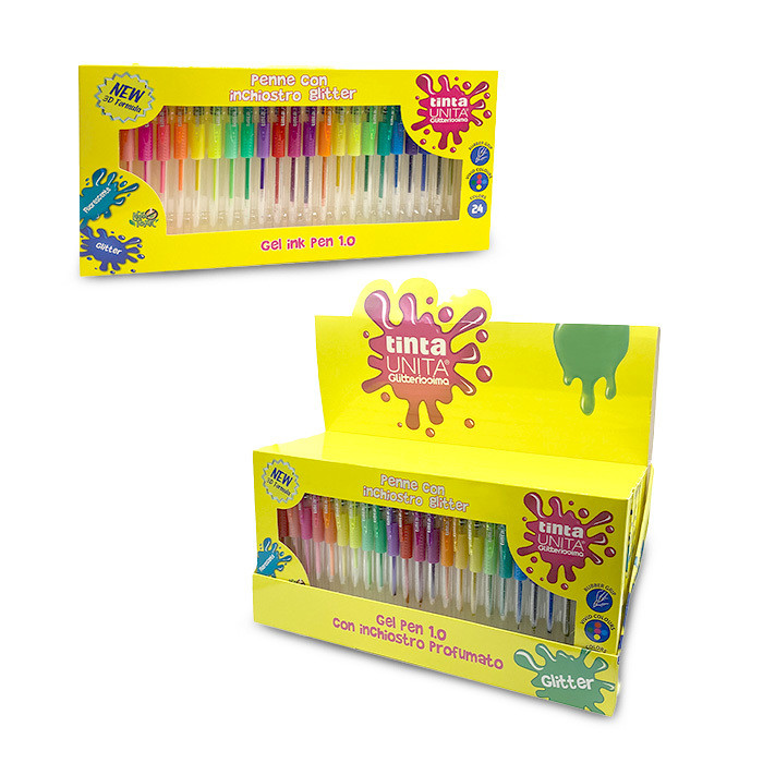 SFERA GEL GLITTER FLUO METAL 24PZ VALIGETTA 49068