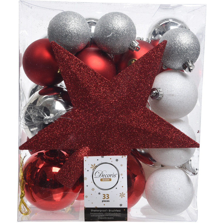 SFERA PLASTICA UNITE C/STELLA 33PZ ROS/BIA/ARG