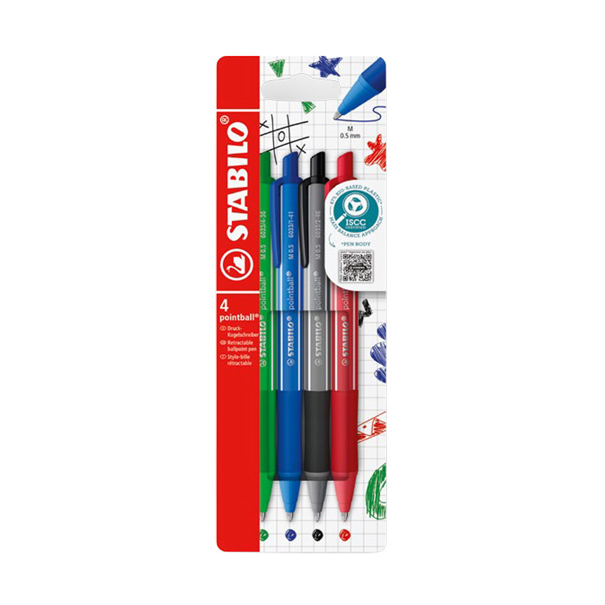 SFERA STABILO POINTBALL COLORFUL 4PZ ASTUCCIO