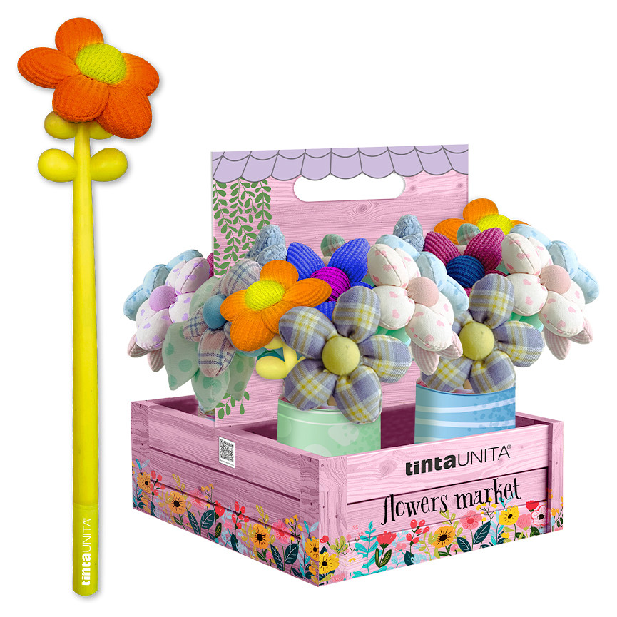 SFERE CON TOP T.UNITA FLOWERS MARKET INK BLU