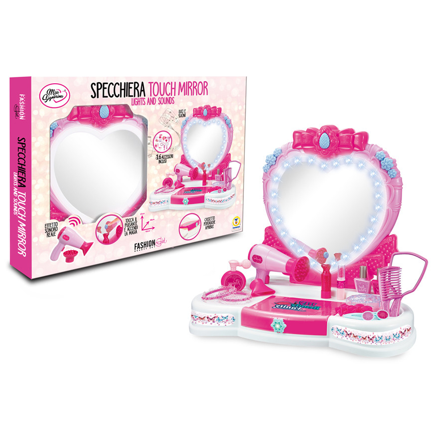 SPECCHIERA DA TAVOLO TOUCH CON LED E MUSICA 80908