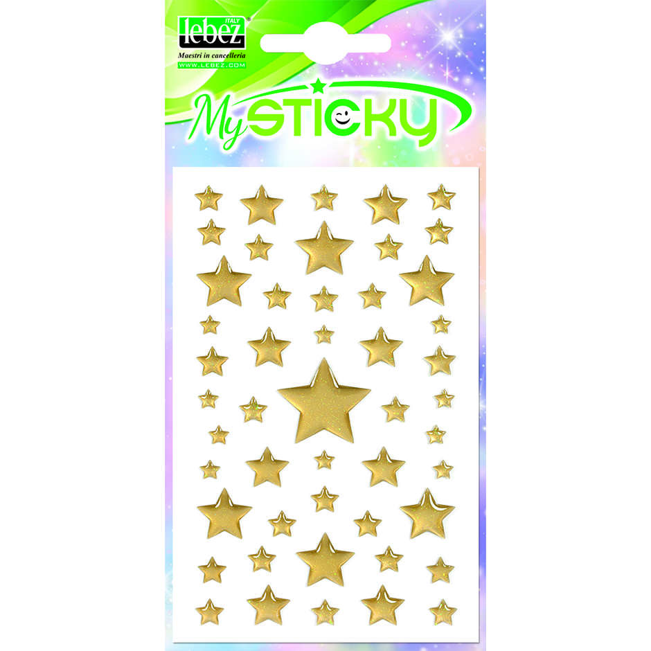 STELLE ADESIVE ORO GOMMATE