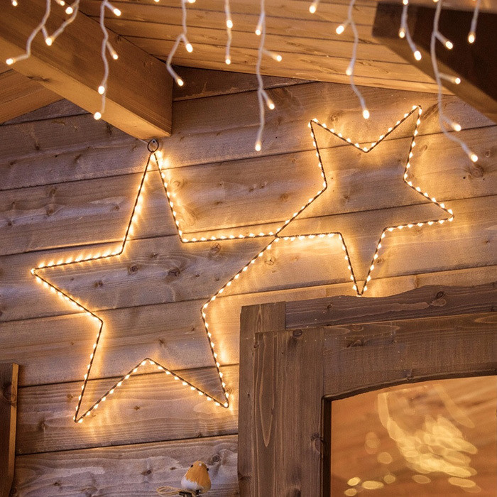 STELLE SET2PZ 76CM 170LED BIA/C L.FISSA EST 45262