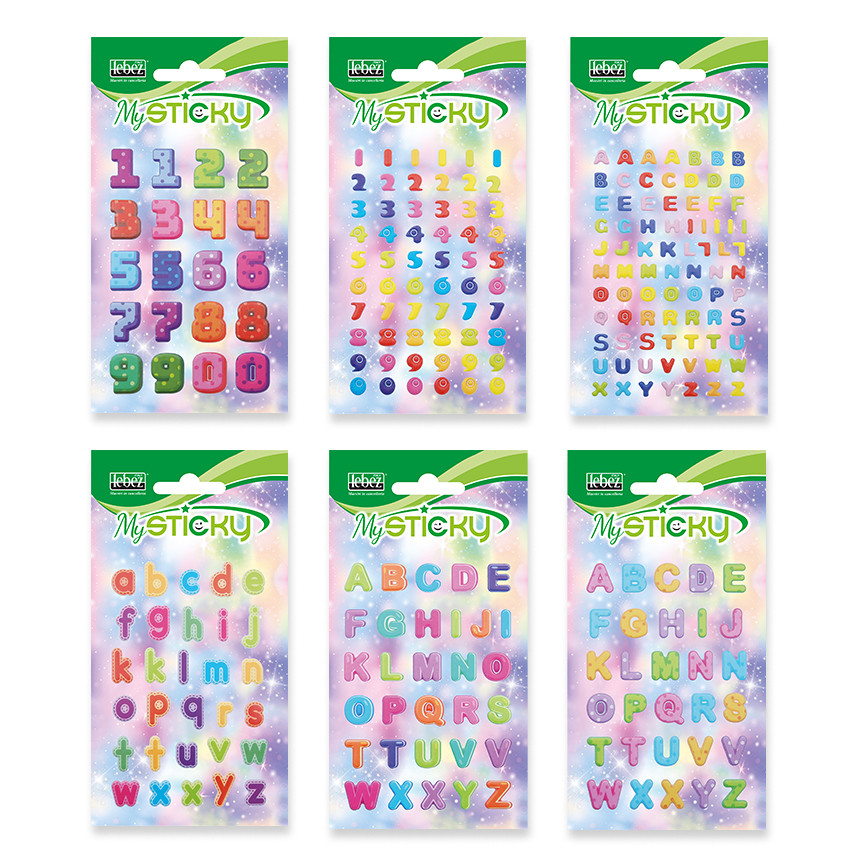 STICKER A914 3D LETTERE E NUMERI