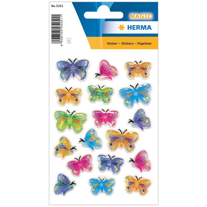 STICKER HERMA MAGIC FARFALLE GLITTER HE5251