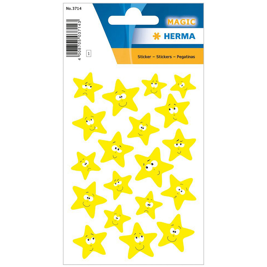 STICKER HERMA MAGIC STELLINE GIALLE HE3714