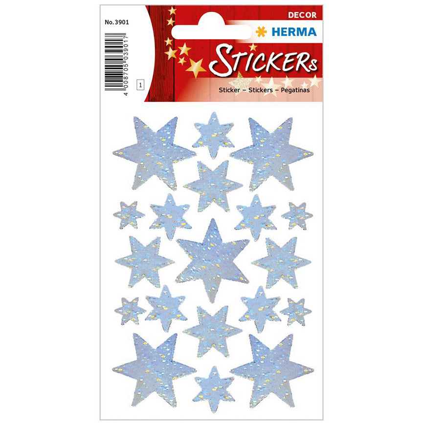 STICKER HERMA NATALE STELLE OLOGRAFICHE HE3901