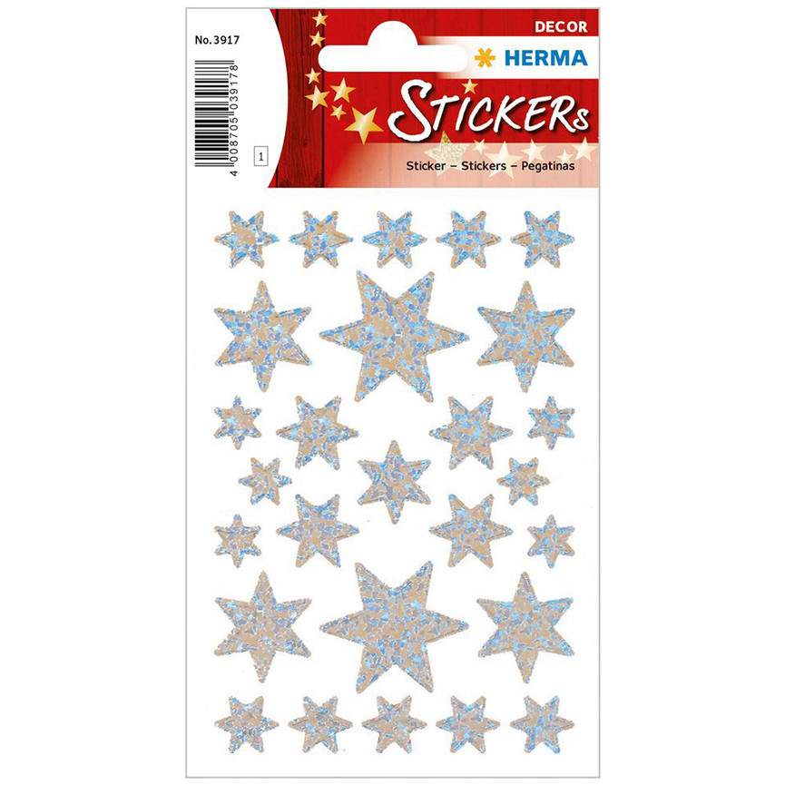 STICKER HERMA NATALE STELLE OLOGRAFICHE HE3917