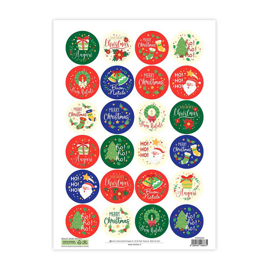 STICKERS NATALIZI TONDI